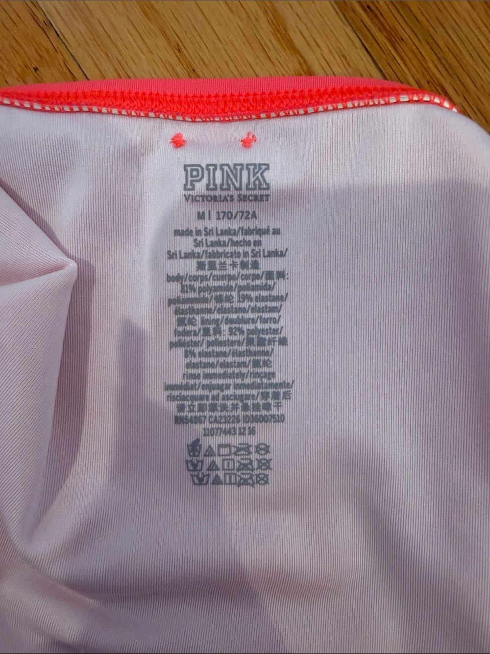 PINK Victoria's Secret Neon Coral Strappy Bikini Bottom - Picture 3 of 3